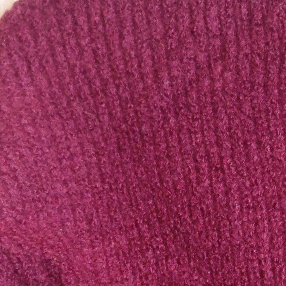 Babaton Merino wool sweater in textured waffle knit 100% merino wool Burgundy - Picture 2 of 8